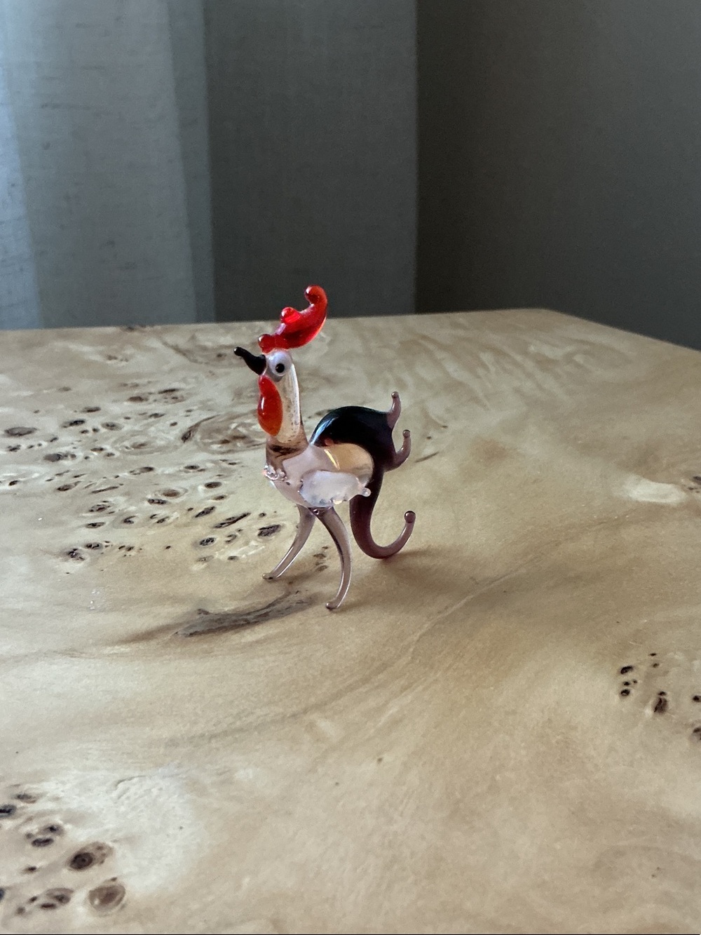Glass Rooster Figurine